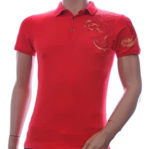 Les Designers Lacoste VERSACE HUGO BOSS Polo T-Shirt met geborduurde tijgerkop Rood