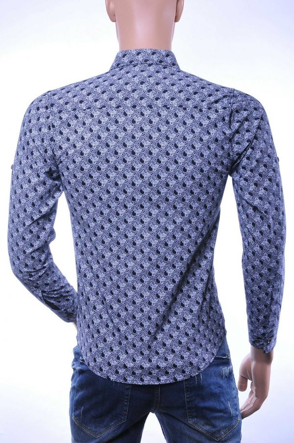 Normani allover paisley dessin buttondown overhemd Zwart