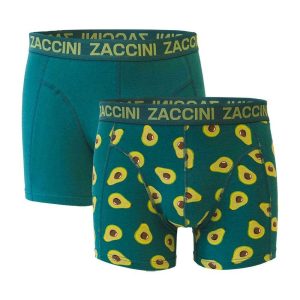 Zaccini perfect fit allover avocado dessin boxershorts Groen