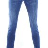 AMSTERDAM PREMIUM Trendy Vintage Wassing Slim Fit Stretch Jeans voor Heren met Contrast Stiksels – Blauw