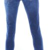AMSTERDAM PREMIUM Trendy Vintage Wassing Slim Fit Stretch Jeans voor Heren met Contrast Stiksels – Blauw