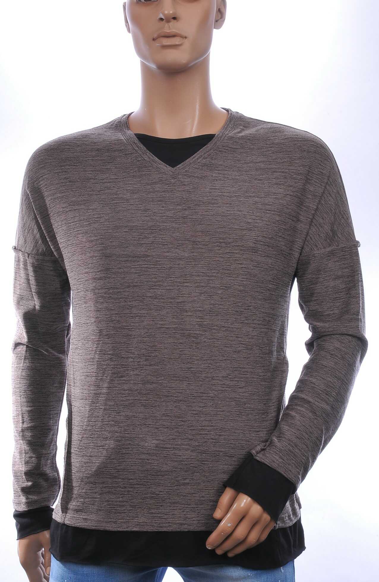 CIRCUS RED Trendy Regular Fit V-Hals met Gemêleerd Dessin Heren Dunne Trui – Bruin | Comfortabele en Modieuze Herentrui voor Elk Seizoen