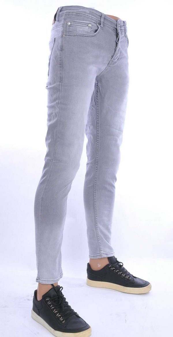 Montfleuri trendy gewassen slim fit heren stretch jeans Grijs