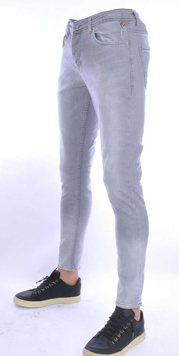 Montfleuri trendy gewassen slim fit heren stretch jeans Grijs