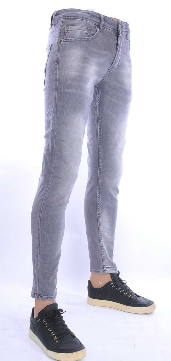 Montfleuri trendy gewassen slim fit heren stretch jeans Grijs
