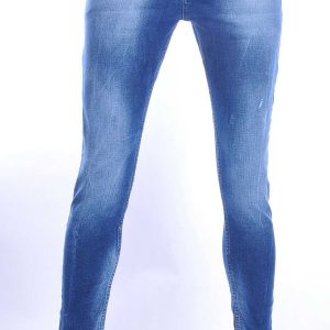 Montfleuri trendy gewassen slim fit heren stretch jeans Blauw