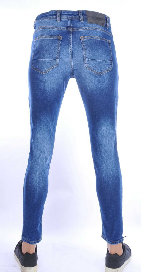 Montfleuri trendy gewassen slim fit heren stretch jeans Blauw