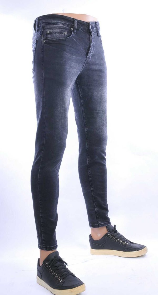 Montfleuri trendy gewassen slim fit heren stretch jeans Zwart