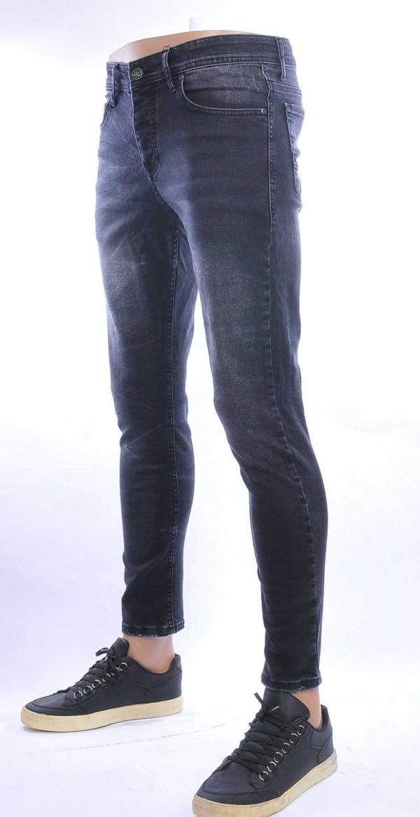 Montfleuri trendy gewassen slim fit heren stretch jeans Zwart