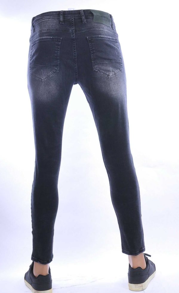 Montfleuri trendy gewassen slim fit heren stretch jeans Zwart