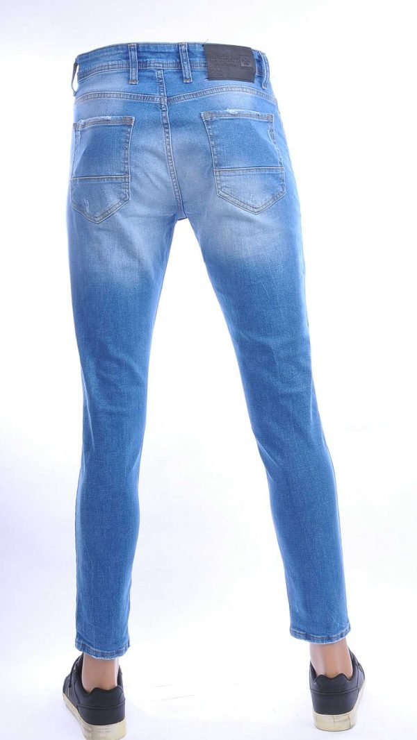 Montfleuri trendy gewassen slim fit heren stretch jeans Blauw
