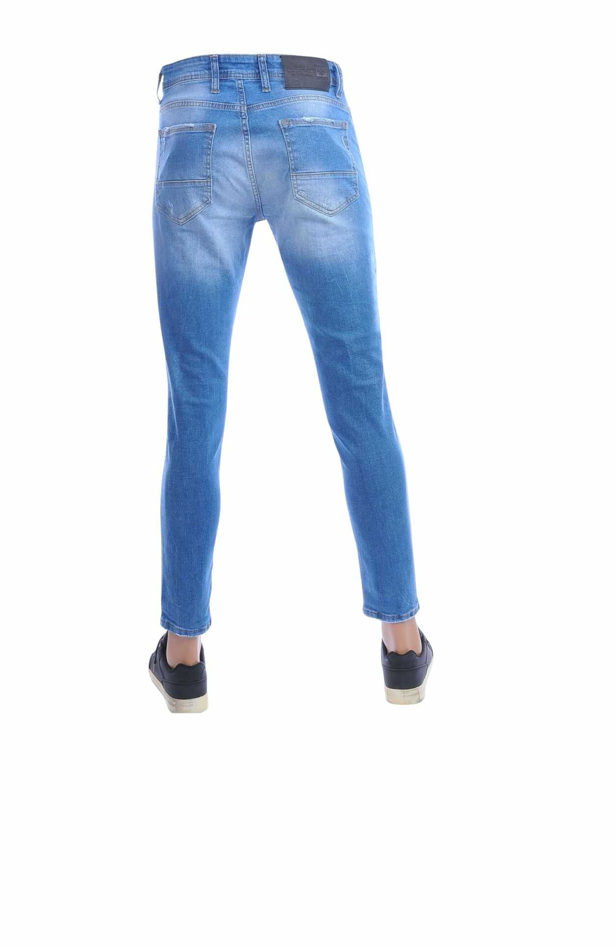 MONTFLEURI Super Stretch Slim Fit Heren Jeans – Lichtblauw