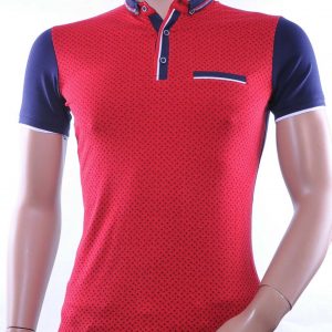 CLUB JU allover modern dessin heren polo T-Shirt Rood