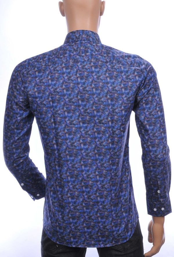 CORRINO OLYMP State of Art Blue Industry A fish named fred Wolff Blitz Moncler DIOR Philipp Plein PRADA Louis Vuitton GUCCI VERSACE KENZO Dsquared2 Levi's CHASIN G-STAR DOLCE & GABBANA DIESEL PME LEGEND WAM DENIM LACOSTE slim fit allover modern dessin heren overhemd Navy