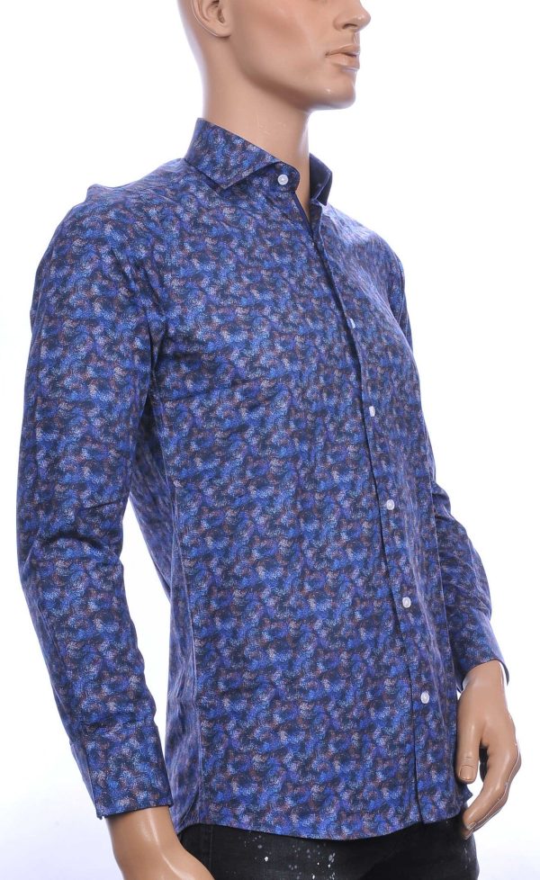 CORRINO OLYMP State of Art Blue Industry A fish named fred Wolff Blitz Moncler DIOR Philipp Plein PRADA Louis Vuitton GUCCI VERSACE KENZO Dsquared2 Levi's CHASIN G-STAR DOLCE & GABBANA DIESEL PME LEGEND WAM DENIM LACOSTE slim fit allover modern dessin heren overhemd Navy