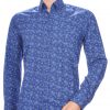 Corrino A Fish Named Fred Wolff Blitz Louis Vuitton GUCCI VERSACE KENZO Dsquared2 Levi's CHASIN G-STAR DOLCE & GABBANA DIESEL PME LEGEND WAM DENIM LACOSTE regular fit allover paisley bloemen dessin heren overhemd met borstzak Navy-Wit