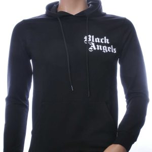 BRAAZI trendy Black Angels heren sweatshirt met capuchon Zwart