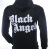 BRAAZI trendy Black Angels heren sweatshirt met capuchon Zwart