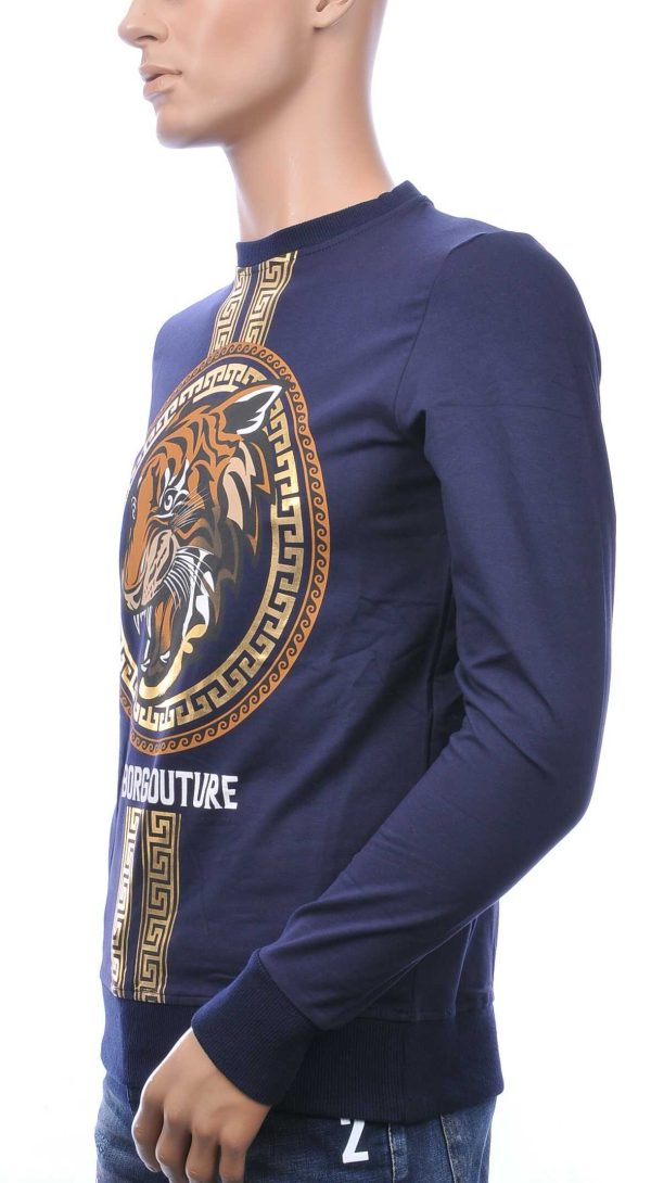 Ci-Borg A Fish Named Fred Wolff Blitz Louis Vuitton GUCCI VERSACE KENZO Dsquared2 Levi's CHASIN G-STAR DOLCE & GABBANA DIESEL PME LEGEND WAM DENIM LACOSTE Parajumpers Stone Island ronde hals heren sweatshirt met tijgerkop print Navy