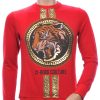 Ci-Borg A Fish Named Fred Wolff Blitz Louis Vuitton GUCCI VERSACE KENZO Dsquared2 Levi's CHASIN G-STAR DOLCE & GABBANA DIESEL PME LEGEND WAM DENIM LACOSTE Parajumpers Stone Island ronde hals heren sweatshirt met tijgerkop print Rood