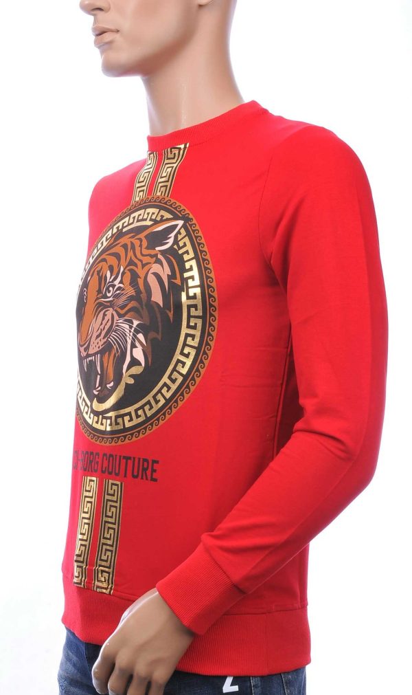 Ci-Borg A Fish Named Fred Wolff Blitz Louis Vuitton GUCCI VERSACE KENZO Dsquared2 Levi's CHASIN G-STAR DOLCE & GABBANA DIESEL PME LEGEND WAM DENIM LACOSTE Parajumpers Stone Island ronde hals heren sweatshirt met tijgerkop print Rood