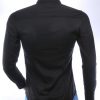 DAVID NEWMAN Italiaans getailleerd slim fit stretch heren overhemd – Zwart