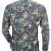 DIDIS Italiaanse slim fit getailleerd allover camouflage motieven dessin heren overhemd Khaki