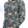 DIDIS Italiaanse slim fit getailleerd allover camouflage motieven dessin heren overhemd Khaki