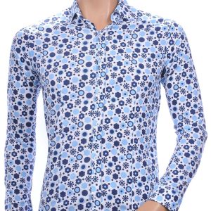 Polim Pier OLYMP State of Art Blue Industry A fish named fred Wolff Blitz Moncler DIOR Philipp Plein PRADA Louis Vuitton GUCCI VERSACE KENZO Dsquared2 Levi's CHASIN G-STAR DOLCE & GABBANA DIESEL PME LEGEND WAM DENIM LACOSTE slim fit allover bloemen dessin overhemd Blauw