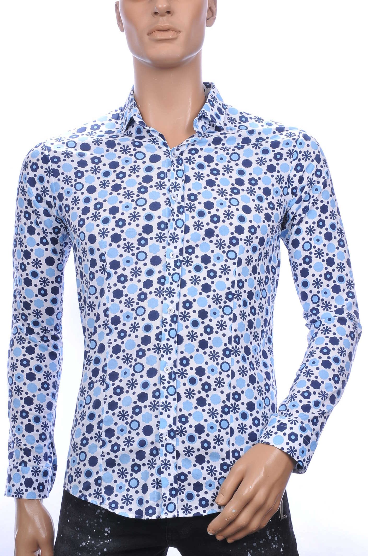 Polim Pier OLYMP State of Art Blue Industry A fish named fred Wolff Blitz Moncler DIOR Philipp Plein PRADA Louis Vuitton GUCCI VERSACE KENZO Dsquared2 Levi's CHASIN G-STAR DOLCE & GABBANA DIESEL PME LEGEND WAM DENIM LACOSTE slim fit allover bloemen dessin overhemd Blauw