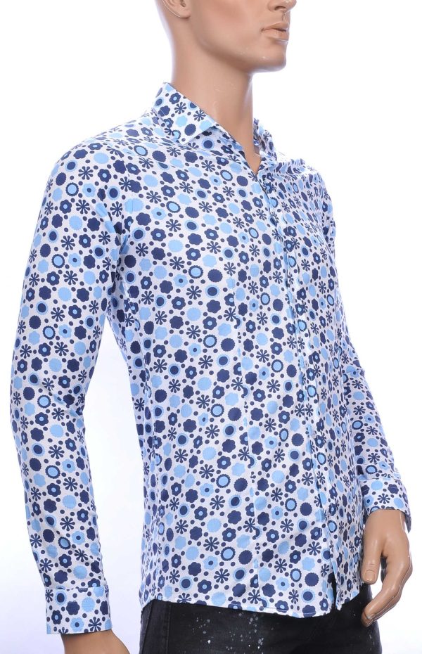 Polim Pier OLYMP State of Art Blue Industry A fish named fred Wolff Blitz Moncler DIOR Philipp Plein PRADA Louis Vuitton GUCCI VERSACE KENZO Dsquared2 Levi's CHASIN G-STAR DOLCE & GABBANA DIESEL PME LEGEND WAM DENIM LACOSTE slim fit allover bloemen dessin overhemd Blauw