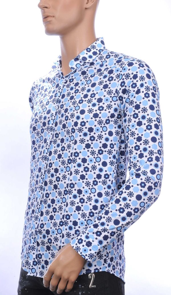 Polim Pier OLYMP State of Art Blue Industry A fish named fred Wolff Blitz Moncler DIOR Philipp Plein PRADA Louis Vuitton GUCCI VERSACE KENZO Dsquared2 Levi's CHASIN G-STAR DOLCE & GABBANA DIESEL PME LEGEND WAM DENIM LACOSTE slim fit allover bloemen dessin overhemd Blauw