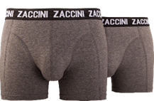 Zaccini perfect fit effen kleur uni mannen sexy boxershorts, Z102 Bruin