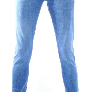 AMSTERDAM PREMIUM Trendy Vintage Wassing Slim Fit Stretch Jeans voor Heren – Lichtblauw