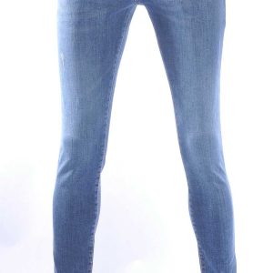 AMSTERDAM PREMIUM Trendy Vintage Wassing Slim Fit Stretch Jeans voor Heren – Lichtblauw