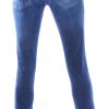 AMSTERDAM PREMIUM Trendy Vintage Wassing Slim Fit Stretch Jeans voor Heren met Contrast Stiksels – Blauw