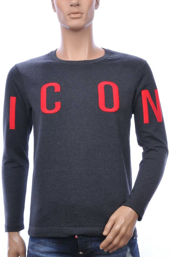 BlackRock A Fish Named Fred Wolff Blitz Louis Vuitton GUCCI VERSACE KENZO Dsquared2 Levi's CHASIN G-STAR DOLCE & GABBANA DIESEL PME LEGEND WAM DENIM LACOSTE Parajumpers Stone Island ronde hals ICON geborduurde heren sweatshirt Antraciet