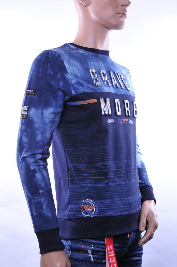 Ci-Borg ronde hals heren sweatshirt met 3D letters Navy