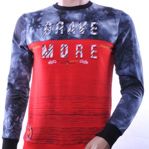 Ci-Borg ronde hals heren sweatshirt met 3D letters Rood