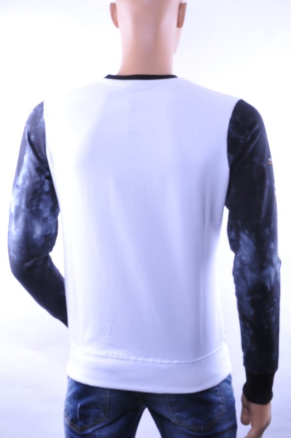 Ci-Borg ronde hals heren sweatshirt met 3D letters Wit