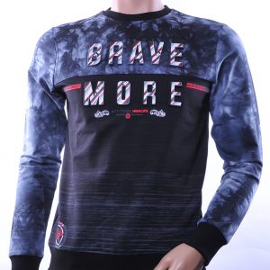 Ci-Borg ronde hals heren sweatshirt met 3D letters Zwart