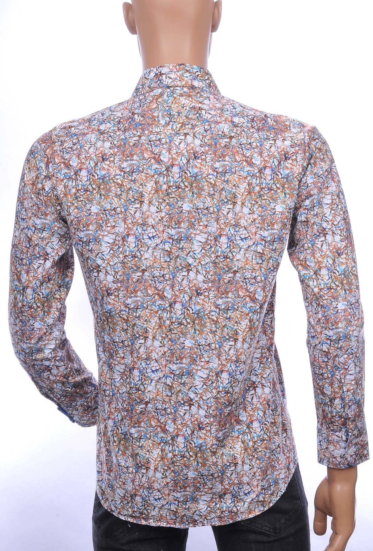 Corrino OLYMP State of Art Blue Industry A fish named fred Wolff Blitz Moncler DIOR Philipp Plein PRADA Louis Vuitton GUCCI VERSACE KENZO Dsquared2 Levi's CHASIN G-STAR DOLCE & GABBANA DIESEL PME LEGEND WAM DENIM LACOSTE slim fit allover modern kunst dessin heren overhemd Beige