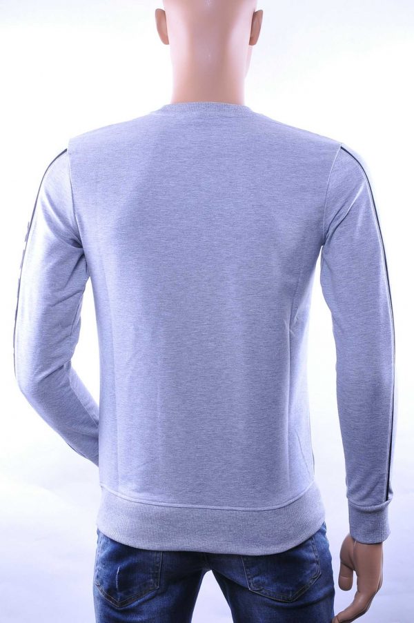 Ci-Borg ronde hals heren effen sweatshirt met tekst print Grijs
