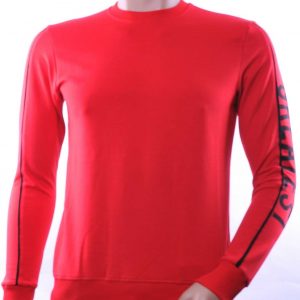 Ci-Borg ronde hals heren effen sweatshirt met tekst print Rood