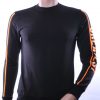 Ci-Borg ronde hals heren effen sweatshirt met tekst print Zwart
