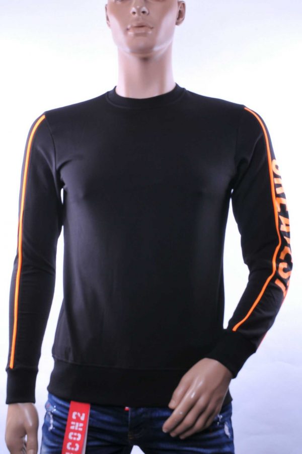 Ci-Borg ronde hals heren effen sweatshirt met tekst print Zwart