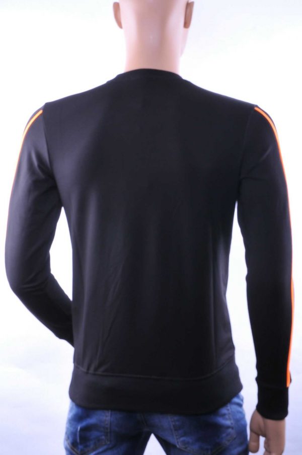Ci-Borg ronde hals heren effen sweatshirt met tekst print Zwart