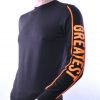Ci-Borg ronde hals heren effen sweatshirt met tekst print Zwart