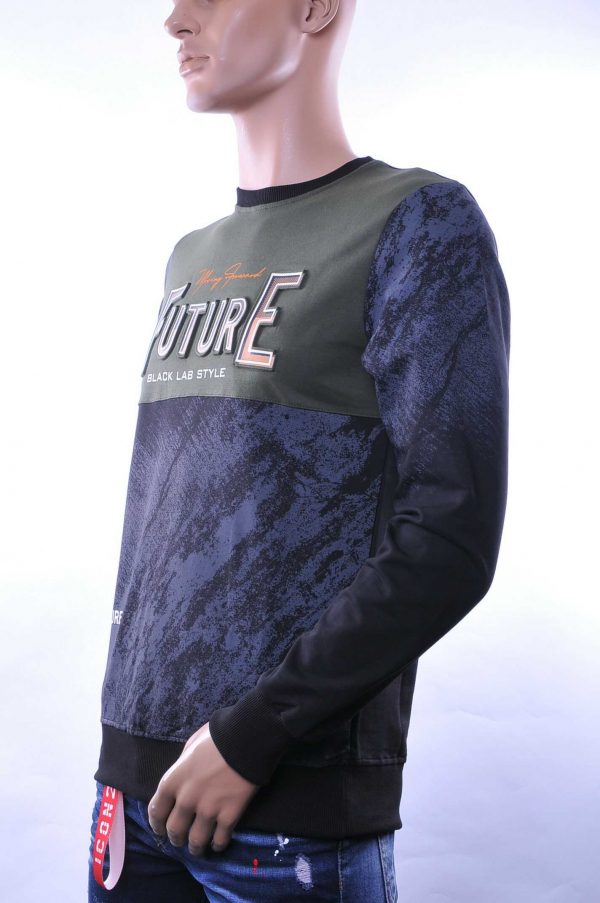 Ci-Borg ronde hals heren sweatshirt met 3D letters Khaki