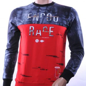 CLUB JU ronde hals heren sweatshirt met 3D letters Rood